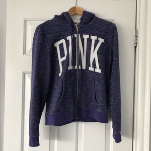 PINK Sherpa Lined Zip Up Hoodie
